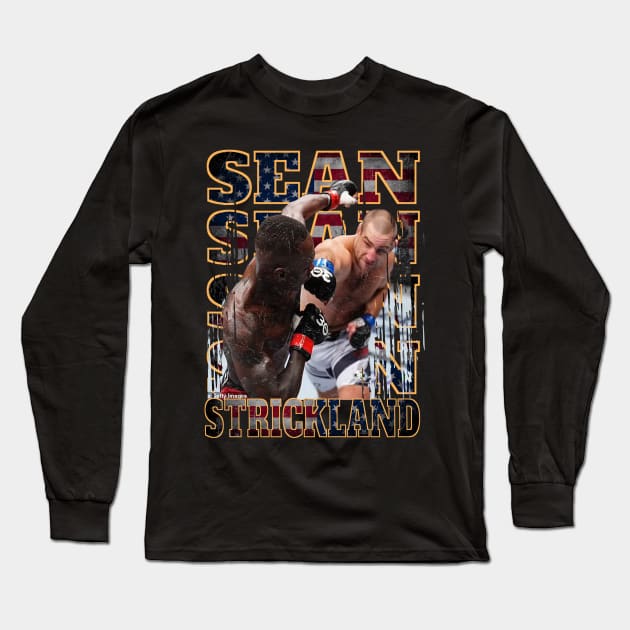 sean strickland fight Long Sleeve T-Shirt by Doxie Greeting